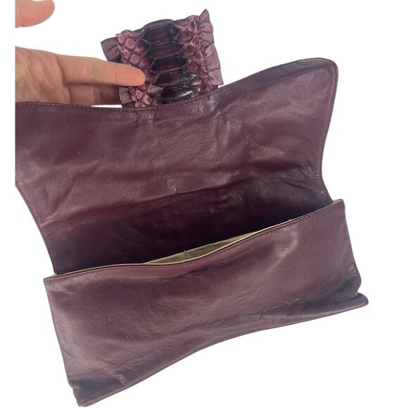 LAI Real Python Skin Leather Clutch - Picture 11 of 13